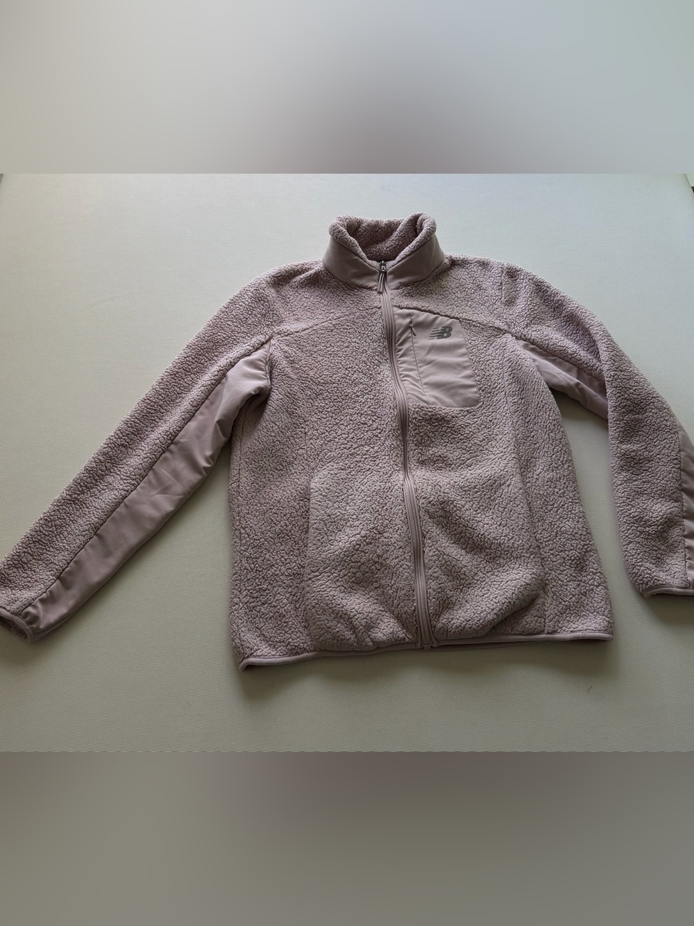 New Balance Women's Light Mauve Teddy Fleece Zip Jacket